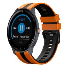 Per cinturino sportivo in silicone bicolore Garmin Vivoactive3 Music da 20 mm (arancione + nero)