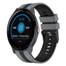 Per Garmin Vivoactive3 Music 20mm cinturino sportivo in silicone bicolore (grigio+nero)