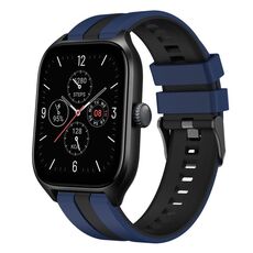 Per Amazfit GTS 4 cinturino sportivo in silicone bicolore da 20 mm (blu + nero)
