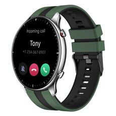 Per Amazfit GTR 2 22mm cinturino sportivo in silicone bicolore (verde oliva + nero)