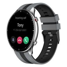 Per Amazfit GTR 2 22mm Cinturino sportivo in silicone bicolore (grigio+nero)