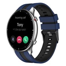 Per Amazfit GTR 2 22mm cinturino sportivo in silicone bicolore (blu + nero)