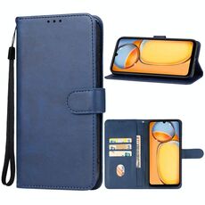 Custodia in pelle per telefono Redmi 14C 4G (blu)