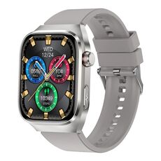 L'orologio intelligente con cinturino in silicone con schermo LCD da 2,04 pollici TK16 supporta il monitoraggio della salute (grigio)