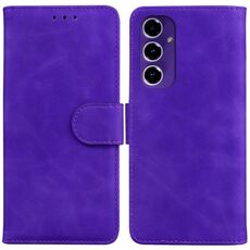 Per Samsung Galaxy S24 FE 5G Skin Feel Custodia in pelle flip in puro colore (viola)