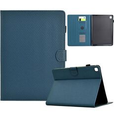 Per Samsung Galaxy Tab A 10.1 2019 Custodia in pelle Smart Tablet con struttura in fibra di colore solido (blu reale)