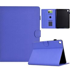 Per Samsung Galaxy Tab A 10.1 2019 Custodia in pelle Smart Tablet con struttura in fibra di colore solido (viola)