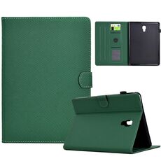 Per Samsung Galaxy Tab A 10.5 Custodia in pelle Smart Tablet con struttura in fibra di colore solido (verde)