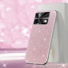 Per vivo iQOO Neo8 Custodia per telefono con polvere glitterata elettrolitica (rosa)