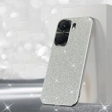 Per vivo iQOO Neo9 Custodia per telefono con polvere glitterata elettrolitica (argento)