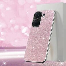 Per vivo iQOO Neo9 Pro Custodia per telefono con polvere glitterata elettrolitica (rosa)