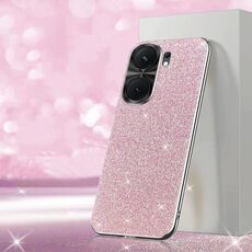 Per vivo iQOO Neo9S Pro+ Custodia per telefono con polvere glitterata elettrolitica (rosa)