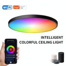 Plafoniera Tuya Smart WiFi a colori RGBCW da 24 W 30 cm con telecomando