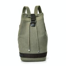 Zaino casual in tela Borsa a secchiello Zaino per computer Borsa da viaggio per escursionismo, dimensioni: grande verde militare