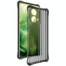 Per Motorola Moto G85 5G IMAK Custodia per cellulare in TPU con texture ondulata (nero trasparente)