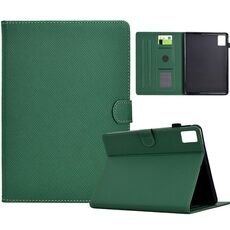 Per Xiaomi Pad 6/6 Pro Custodia in pelle Smart Tablet con struttura in fibra di colore solido (verde)