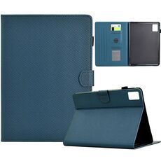 Per Xiaomi Redmi Pad SE Custodia in pelle Smart Tablet con struttura in fibra di colore solido (blu reale)