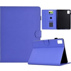 Per Xiaomi Redmi Pad SE Custodia in pelle Smart Tablet con struttura in fibra di colore solido (viola)