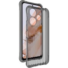 Per Redmi 13 4G Global IMAK Custodia per telefono in TPU con struttura ondulata (nero trasparente)