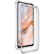 Per Xiaomi POCO M6 4G IMAK Custodia per telefono in TPU con airbag con texture ondulata (trasparente)
