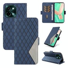 Custodia per telefono in pelle con reticolo rombico bicolore per vivo Y28 4G (blu)