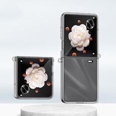 Custodia per telefono antiurto con copertura totale per PC per Honor Magic V Flip Sfumatura di colore della pelle (trasparente)