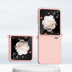 Custodia per telefono antiurto con copertura totale per PC per Honor Magic V Flip Sfumatura di colore della pelle (rosa)