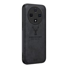 Per OPPO Reno12 F 5G Custodia per telefono all-inclusive in pelle con testa di cervo (nera)
