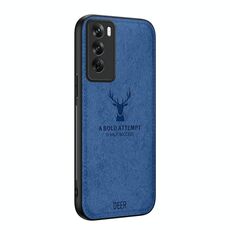 Per OPPO Reno12 Pro Custodia per telefono all-inclusive con pelle di cervo globale (blu)