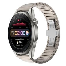 Per Huawei Watch3 Pro Nuovo cinturino in lega con fibbia a farfalla in vernice da 22 mm (colore titanio)