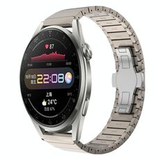 Per Huawei Watch3 Pro 22mm cinturino in lega con fibbia a farfalla con vernice a perline (colore titanio)