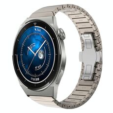 Per Huawei Watch GT3 Pro 46mm 22mm Cinturino in lega con fibbia a farfalla con vernice a perline (colore titanio)