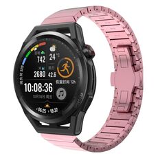 Per Huawei Watch GT Runner 22mm One Bead Paint Butterfly Buckle Alloy Watch Band (Rosa)