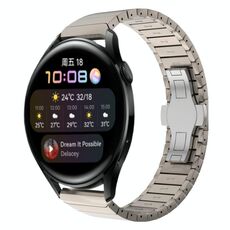 Per Huawei Watch3 22mm cinturino in lega con fibbia a farfalla con vernice a perline (colore titanio)