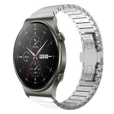 Per Huawei Watch GT2 Pro 22 mm cinturino in lega con fibbia a farfalla con vernice a perline (argento)