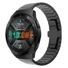 Per Huawei Watch GT 2e 22mm Cinturino in lega con fibbia a farfalla con vernice a perline (nero)