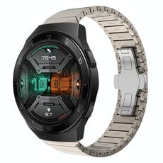 Per Huawei Watch GT 2e 22mm Cinturino in lega con fibbia a farfalla con vernice a perline (colore titanio)