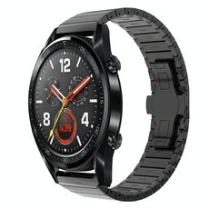 Per Huawei Watch GT 42/46mm 22mm One Bead Paint Butterfly Buckle Alloy Watch Band (Nero)