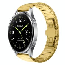 Per Xiaomi Watch 2 22mm cinturino in lega con fibbia a farfalla con vernice a perline (oro)