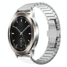 Per Xiaomi Watch S3 22mm cinturino in lega con fibbia a farfalla con vernice a perline (argento)
