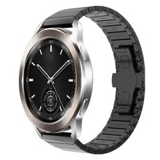 Per Xiaomi Watch S3 22mm cinturino in lega con fibbia a farfalla con vernice a perline (nero)