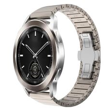 Per Xiaomi Watch S3 22mm cinturino in lega con fibbia a farfalla con vernice a perline (colore titanio)