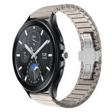 Per Xiaomi Watch 2 Pro 22mm Cinturino in lega con fibbia a farfalla con vernice a perline (colore titanio)