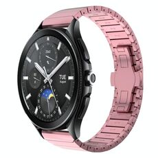 Per Xiaomi Watch 2 Pro 22mm cinturino in lega con fibbia a farfalla con vernice a perline (rosa)