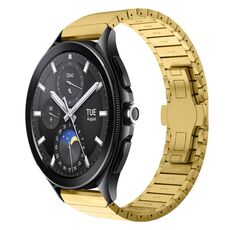 Per Xiaomi Watch 2 Pro 22mm cinturino in lega con fibbia a farfalla con vernice a perline (oro)