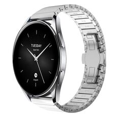 Per Xiaomi Watch S2 22mm cinturino in lega con fibbia a farfalla con vernice a perline (argento)