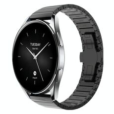 Per Xiaomi Watch S2 22mm One Bead Paint Butterfly Buckle Alloy Watch Band (Nero)