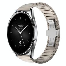 Per Xiaomi Watch S2 22mm cinturino in lega con fibbia a farfalla con vernice a perline (colore titanio)