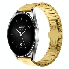 Per Xiaomi Watch S2 22mm cinturino in lega con fibbia a farfalla con vernice a perline (oro)