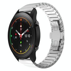Per Xiaomi Watch S1 Pro 22mm One Bead Paint Butterfly Buckle Alloy Watch Band (Argento)